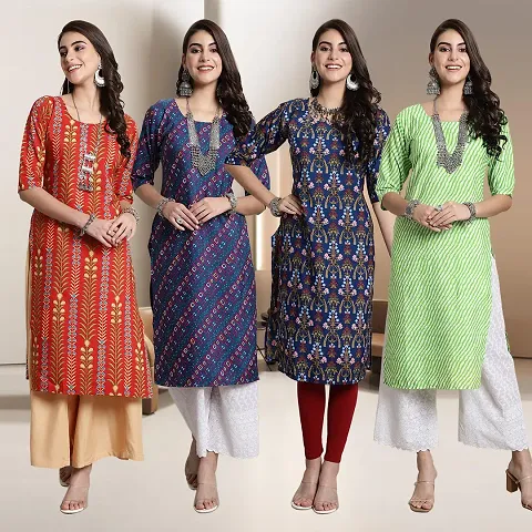 Fancy Crepe Kurtis for Women Pack Of 4