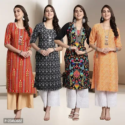 Fancy Crepe Kurtis for Women Pack Of 4