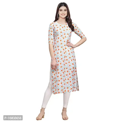 Stylish Crepe Floral Print Straight Kurta For Women