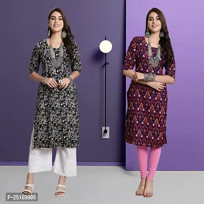 Fancy Crepe Kurtas For Women Pack Of 2