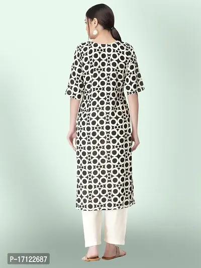 Women Stylish Crepe Printed Straight Kurta-thumb2