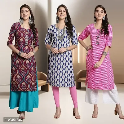 Fancy Rayon Kurtis For Women Pack Of 3