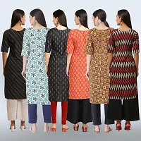 Women Stylish Crepe Printed Straight Kurta Combo-thumb1