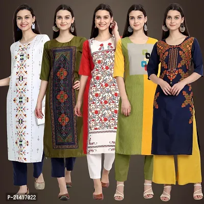 Fancy Crepe Kurtis For Women Pack Of 5