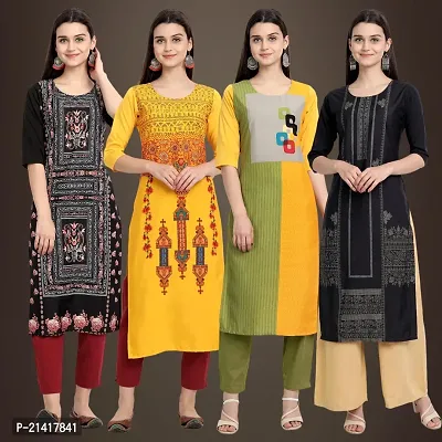 Fancy Crepe Kurtis for Women Pack Of 4-thumb0