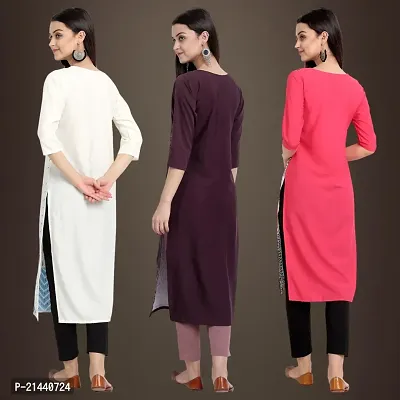 Fancy Crepe Kurtis for Women Pack Of 3-thumb2