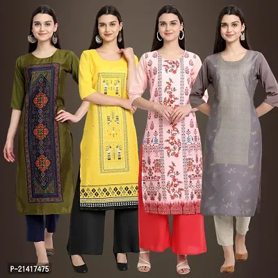 Fancy Crepe Kurtis for Women Pack Of 4-thumb0