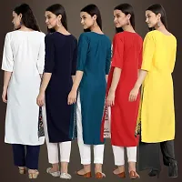 Fancy Crepe Kurtis For Women Pack Of 5-thumb1