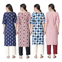 New Crepe Combo Printed Kurtis For Women Pack Of 4-thumb1