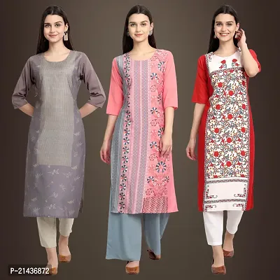 Fancy Crepe Kurtis for Women Pack Of 3-thumb0