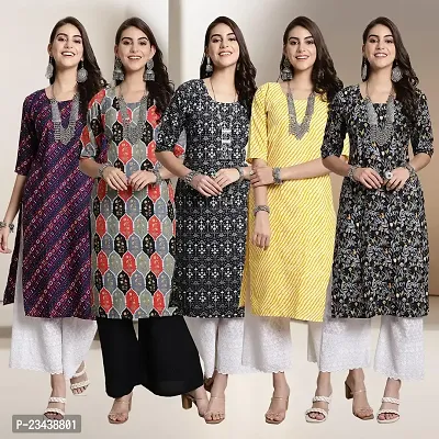 Fancy Crepe Kurtis For Women Pack Of 5