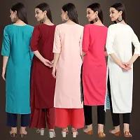 Fancy Crepe Kurtis For Women Pack Of 5-thumb1