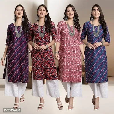 Fancy Crepe Kurtis for Women Pack Of 4