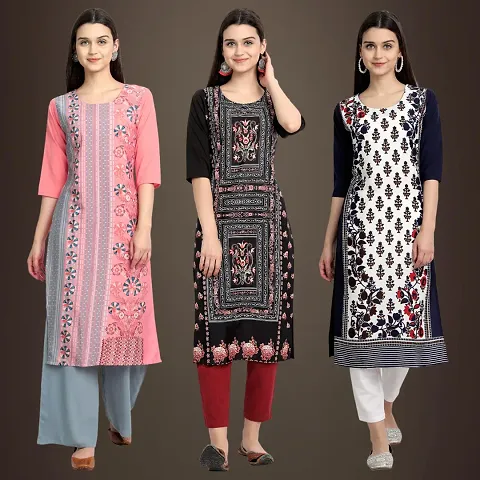 Fancy Crepe Kurtis Pack Of 3