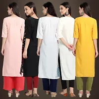 Fancy Crepe Kurtis For Women Pack Of 5-thumb1