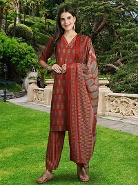 Fancy Cotton Blend Kurta Bottom And Dupatta Set For Women-thumb1