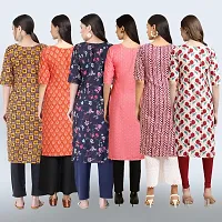 Women Stylish Crepe Printed Straight Kurta Combo-thumb1