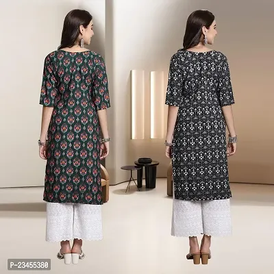 Fancy Rayon Kurtis For Women Pack Of 2-thumb2