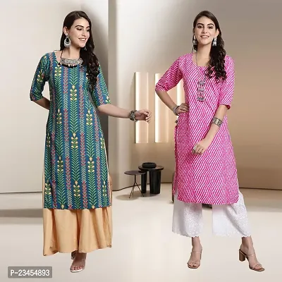 Fancy Rayon Kurtis For Women Pack Of 2