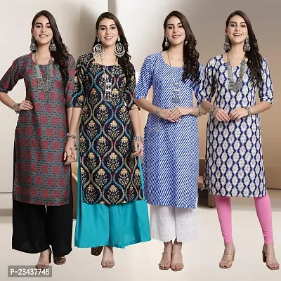 Fancy Crepe Kurtis for Women Pack Of 4