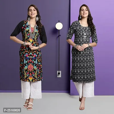 Fancy Crepe Kurtas For Women Pack Of 2