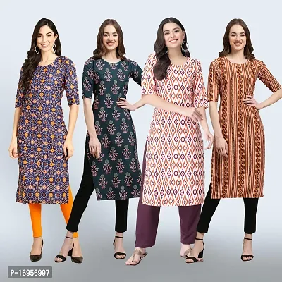 Women Stylish Crepe Straight Kurta