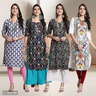 Fancy Crepe Kurtis for Women Pack Of 4-thumb0