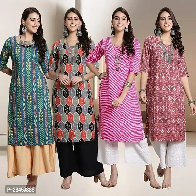 Fancy Crepe Kurtis for Women Pack Of 4-thumb0