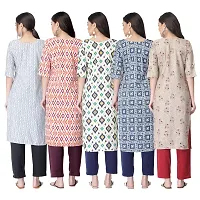 New Crepe Printed Kurtis Combo For Women Pack Of 5-thumb1