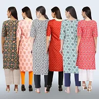 Women Stylish Crepe Printed Straight Kurta Combo-thumb1