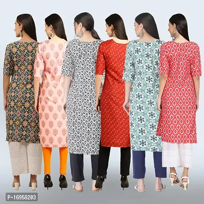 Women Stylish Crepe Printed Straight Kurta Combo-thumb2