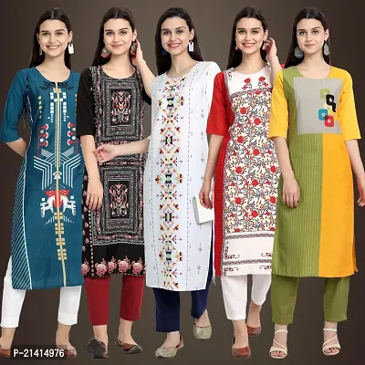 Fancy Crepe Kurtis For Women Pack Of 5