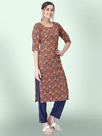 Women Stylish Crepe Printed Straight Kurta-thumb1