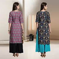 Fancy Rayon Kurtis For Women Pack Of 2-thumb1