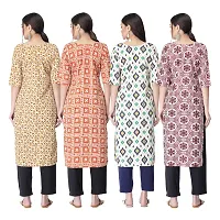 New Crepe Combo Printed Kurtis For Women Pack Of 4-thumb1