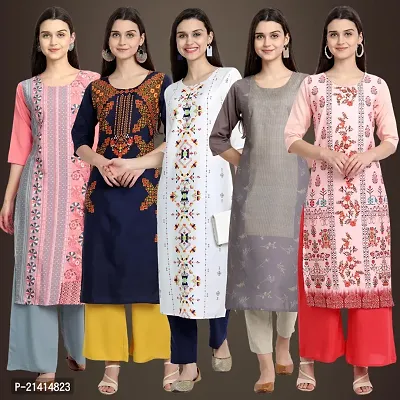 Fancy Crepe Kurtis For Women Pack Of 5