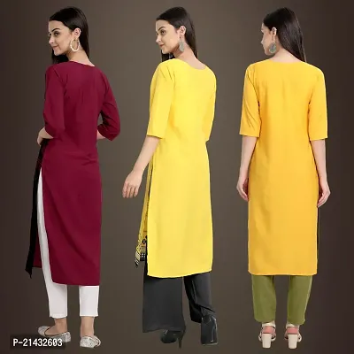 Fancy Crepe Kurtis for Women Pack Of 3-thumb2