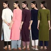 Fancy Crepe Kurtis For Women Pack Of 5-thumb1