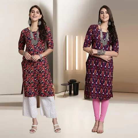 Fancy Rayon Kurtis For Women Pack Of 2