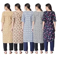 New Crepe Printed Kurtis Combo For Women Pack Of 5-thumb1