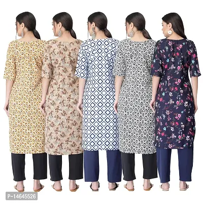 New Crepe Printed Kurtis Combo For Women Pack Of 5-thumb2