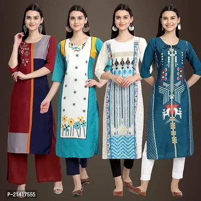 Fancy Crepe Kurtis for Women Pack Of 4