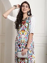 Stylish Multicoloured Crepe Printed Kurta For Women Combo Of 2-thumb1