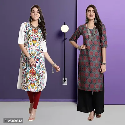 Fancy Crepe Kurtas For Women Pack Of 2