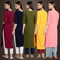 Fancy Crepe Kurtis For Women Pack Of 5-thumb1