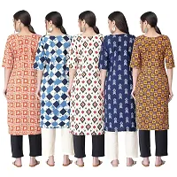 New Crepe Printed Kurtis Combo For Women Pack Of 5-thumb1