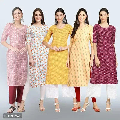 Women Stylish Crepe Printed Staright Kurta