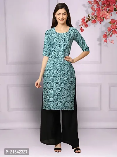 Stylish Crepe Stitched Kurta For Women-thumb0