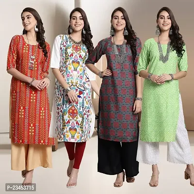 Fancy Crepe Kurtis for Women Pack Of 4-thumb0