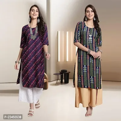 Fancy Rayon Kurtis For Women Pack Of 2